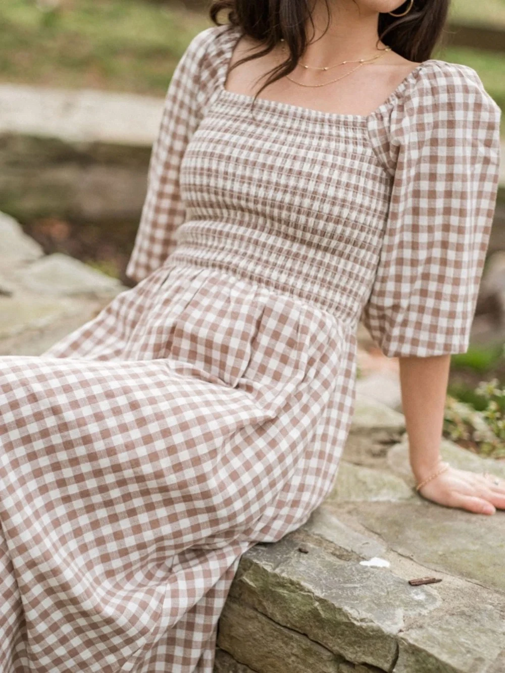 EUC NEUFLORA HARTSELLE DRESS - Brown Plaid - S - Picture 2 of 2